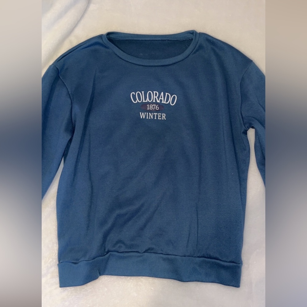 navy blue shein sweatshirt